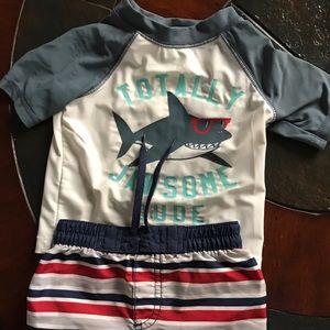 SWIM SHIRT AND SHORTS